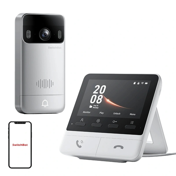 SwitchBot Σετ Θυροτηλεόρασης Wi‑Fi Συμβατό με Alexa W6702001 Λευκό