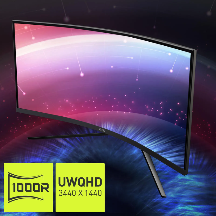 MSI MAG345CQRDE 34-inch UWQHD Curved Gaming Monitor (VA, 21:9, 180 Hz)
