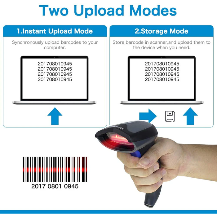 Barcode Scanner Netum 3IN1 1D BT/2.4G/WIRED SUPPORTS WINDOWS