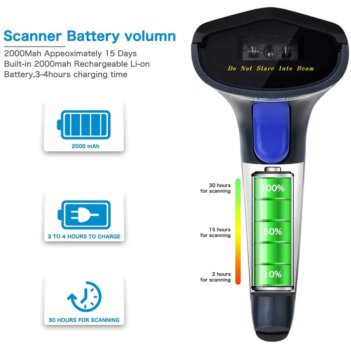 Barcode Scanner Netum 3IN1 1D BT/2.4G/WIRED SUPPORTS WINDOWS