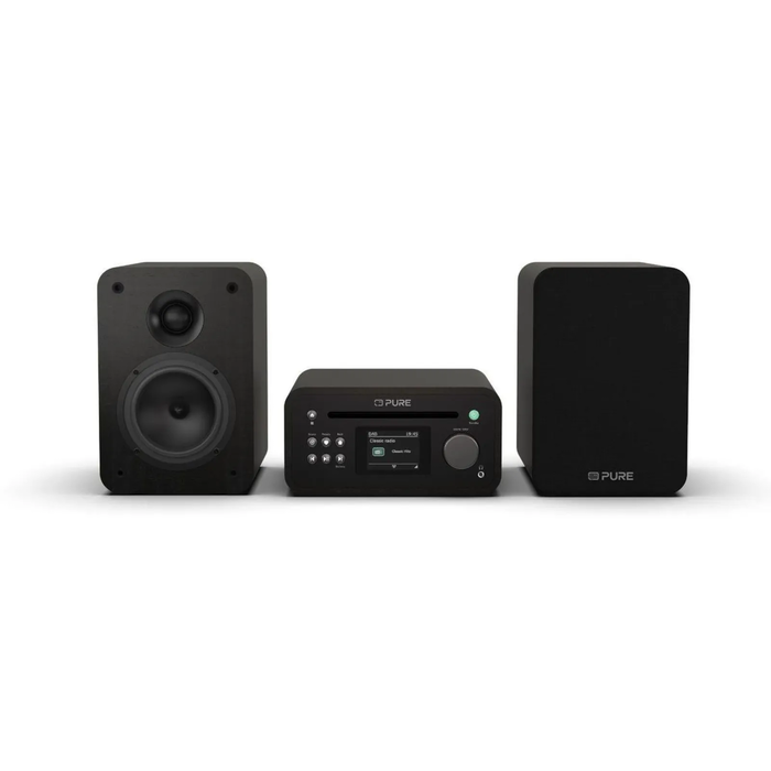 Pure Ηχοσύστημα 2.0 255604 40W με CD Player (Καρυδί/Καφέ)