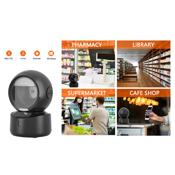 Barcode Scanner Netum OMNIDIRECTIONAL HANDS-FREE DESKTOP