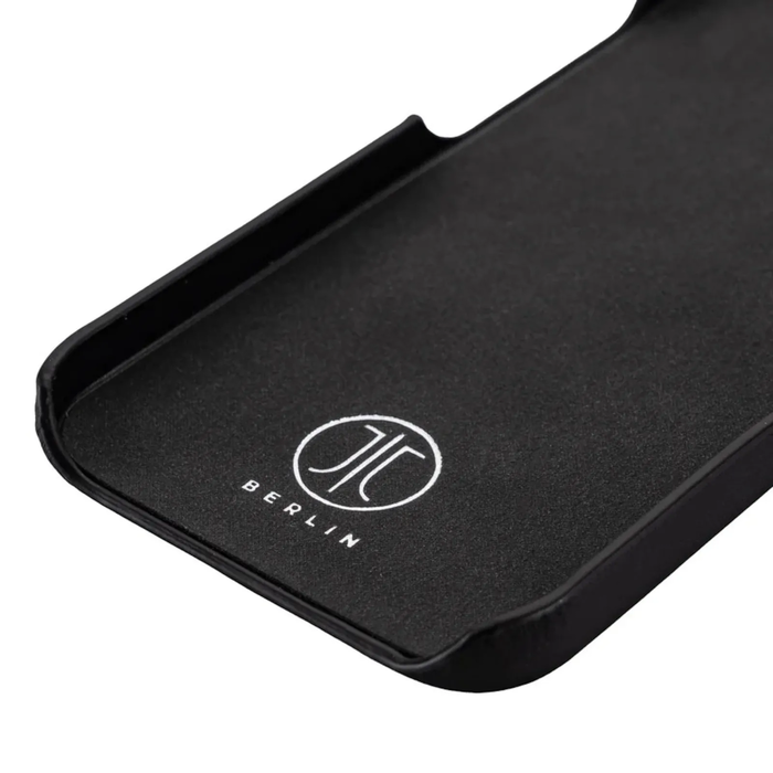 JT Berlin Echtleder BackCase Kreuzberg για Apple iPhone 17e/16e, μαύρο