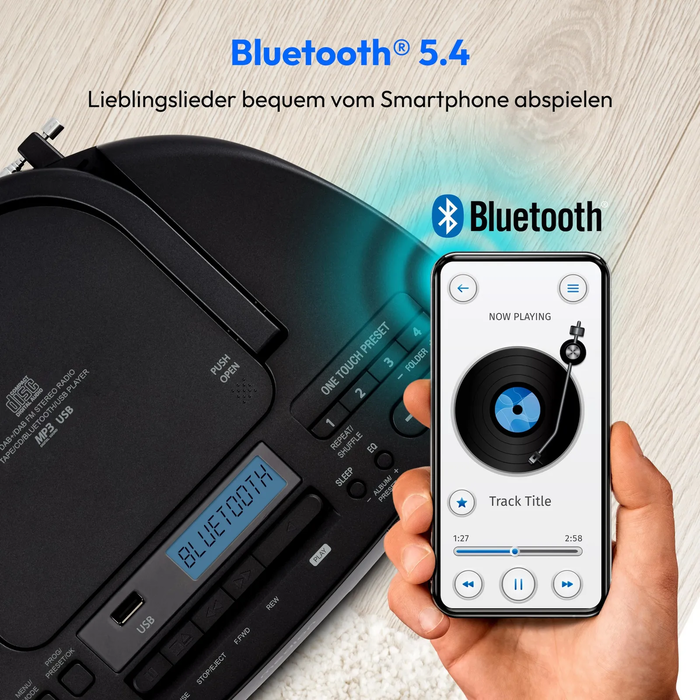 MEDION LIFE DRX-1 Plus Boombox (μαύρο)