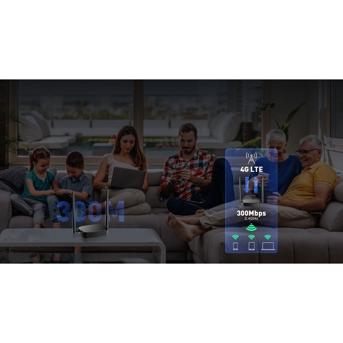 Router Tenda N300 WIFI 4G LTE 4G03 PRO Black
