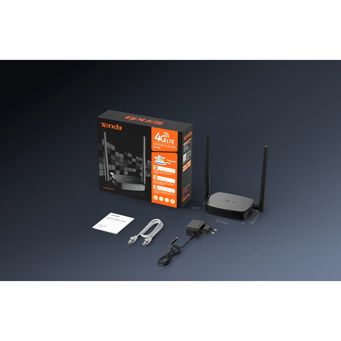 Router Tenda N300 WIFI 4G LTE 4G03 PRO Black