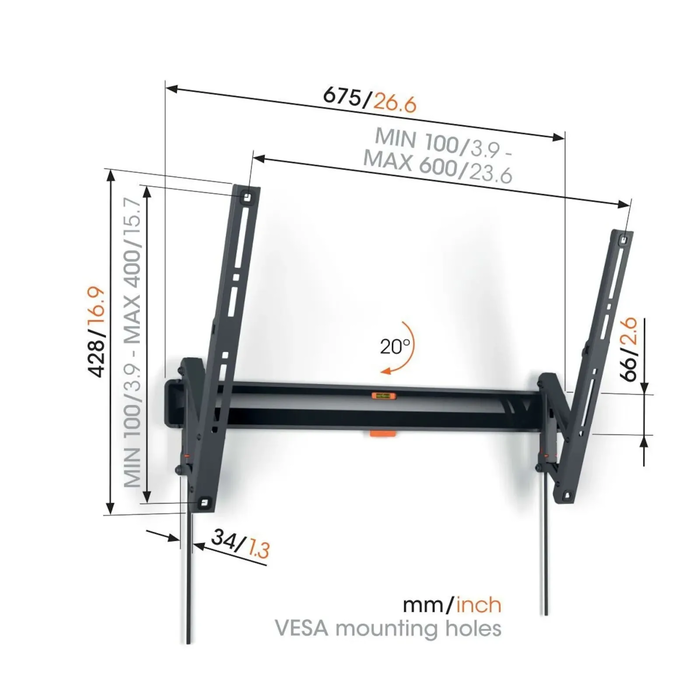 Vogel's COMFORT Wall Mount Tiltable up to 77 inches (TVM3615)
