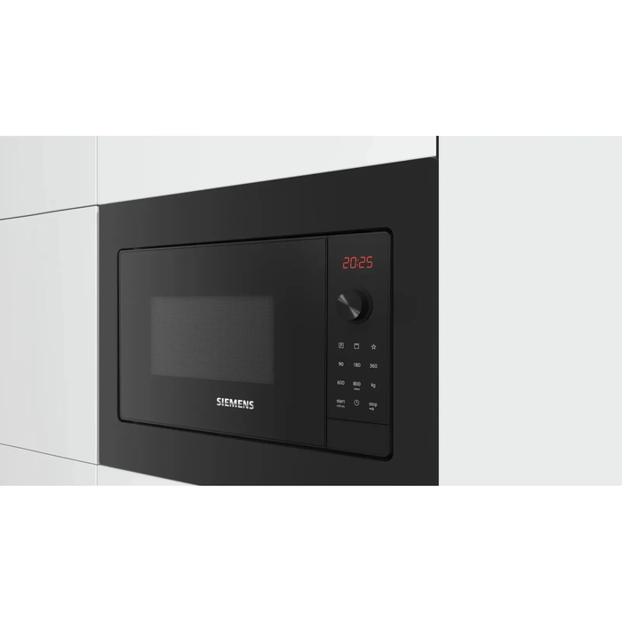 Siemens iQ300 BE623LMB3 Εντοιχιζόμενος Φούρνος Μικροκυμάτων Μαύρος / Ανοξείδωτο