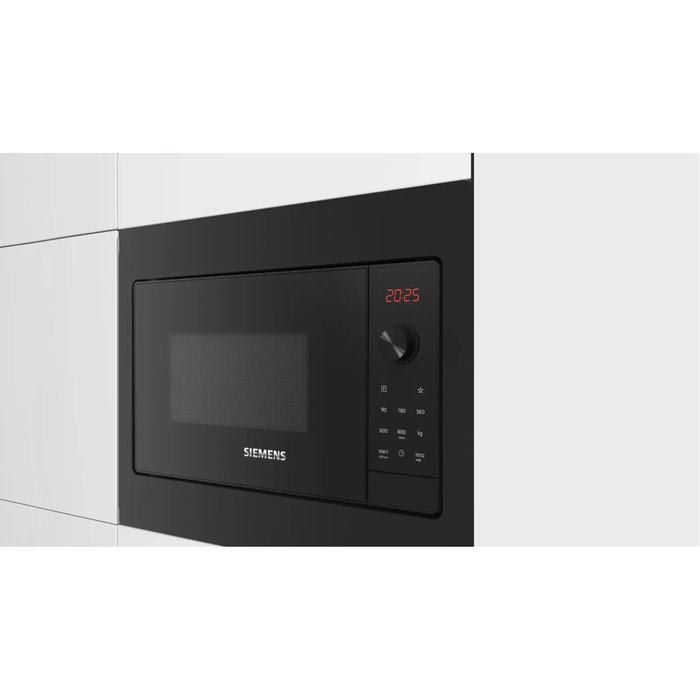 Siemens iQ300 BF523LMB3 Εντοιχιζόμενος Φούρνος Μικροκυμάτων Μαύρο/Ανοξείδωτο