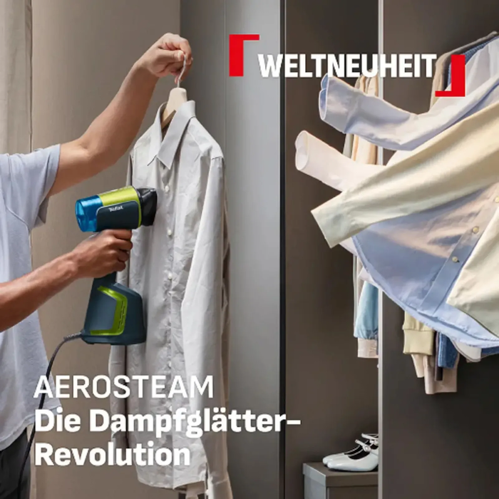 Tefal AeroSteam DT9810 Ατμοκαθαριστής Ρούχων Χειρός 1400W (Δοχείο 100ml) - Μαύρο