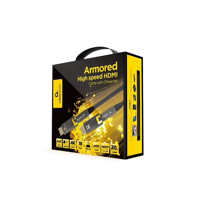 Καλώδιο HDMI Cablexpert HIGH SPEED D-A with ETHERNET 'AOC ARMORED SERIES' 20M