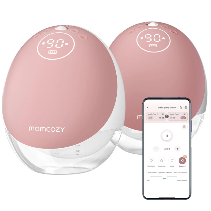 Momcozy Air 1 Mobile Double Electric Breast Pump, Rechargeable with Storage/Charging Case