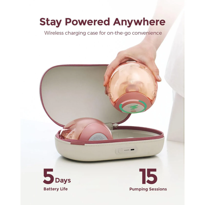 Momcozy Air 1 Mobile Double Electric Breast Pump, Rechargeable with Storage/Charging Case