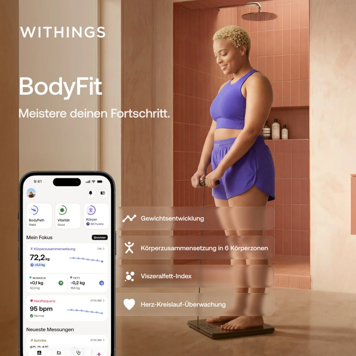 Withings Body Fit Έξυπνη Ζυγαριά Σώματος - Μαύρο