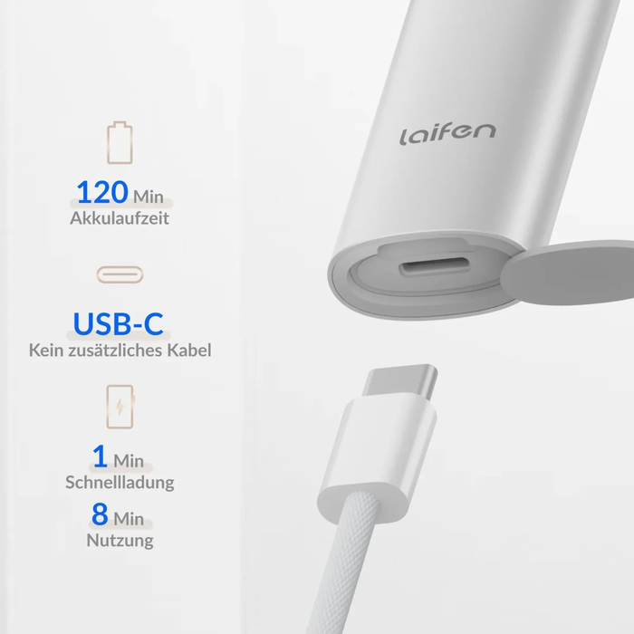 Laifen T1 Pro Ηλεκτρική Ξυριστική Μηχανή Foil & Κουρευτική Μηχανή Γενειάδας (1ER51-A-XX-SI-003) - Αλουμίνιο Ασημί