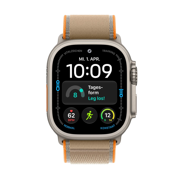 Apple Watch Ultra 4 GPS + Cellular 49mm Natural Titanium Case with Sand Trail Loop - S/M