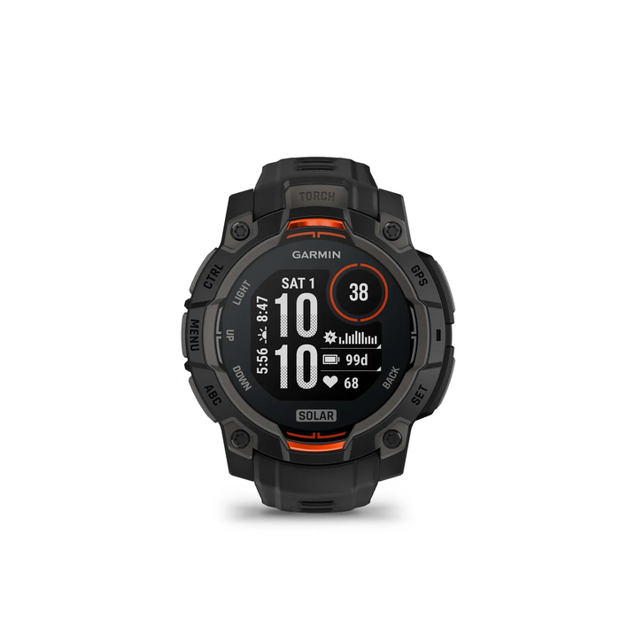 Garmin Instinct 3 Solar 45mm Black with Black 22mm Silicone Quick-Release Band