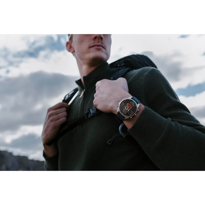 Garmin Fenix 9 Pro 47 mm AMOLED Γραφίτης/Μαύρο Τιτάνιο με QuickFit® Σιλικόνης Λουράκι