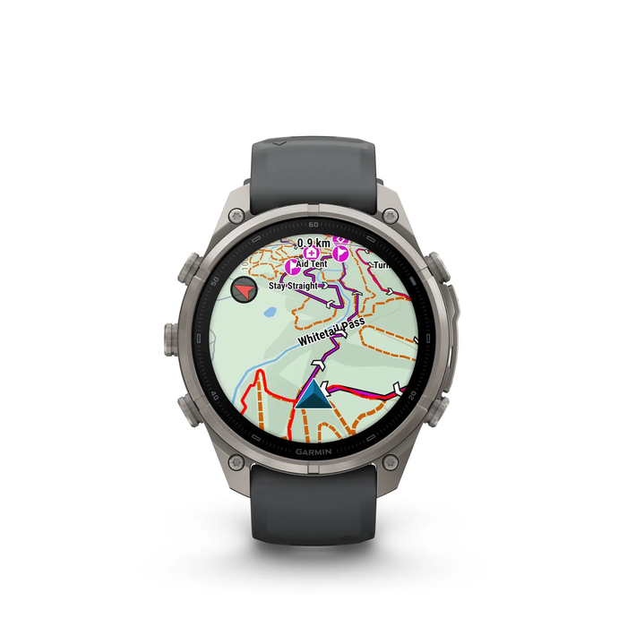 Garmin Fenix 9 Pro 47 mm AMOLED Γραφίτης/Μαύρο Τιτάνιο με QuickFit® Σιλικόνης Λουράκι