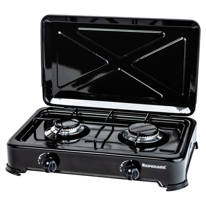 Επιτραπέζια Εστία Ravanson K-02TB hob Black Gas 2 zone(s)