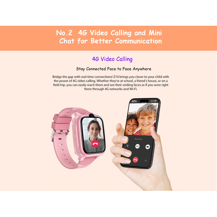 Παιδικό Smartwatch Blackview 4g, Wifi, Gps, Lbs, Sos Function Kidwatch Android 8.1 Pink